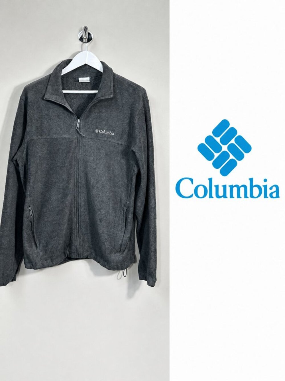 Columbia Men's Steens Mountain 2.0 Full Zip Fleece Jacket Gray-Size Medium